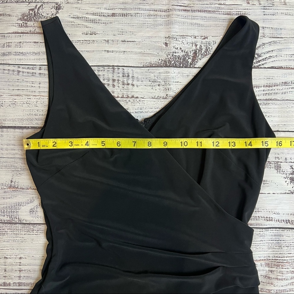 Nine West Black Sleeveless Jumpsuit with Asymmetrical Bodice. Size 4. - Picture 9 of 14